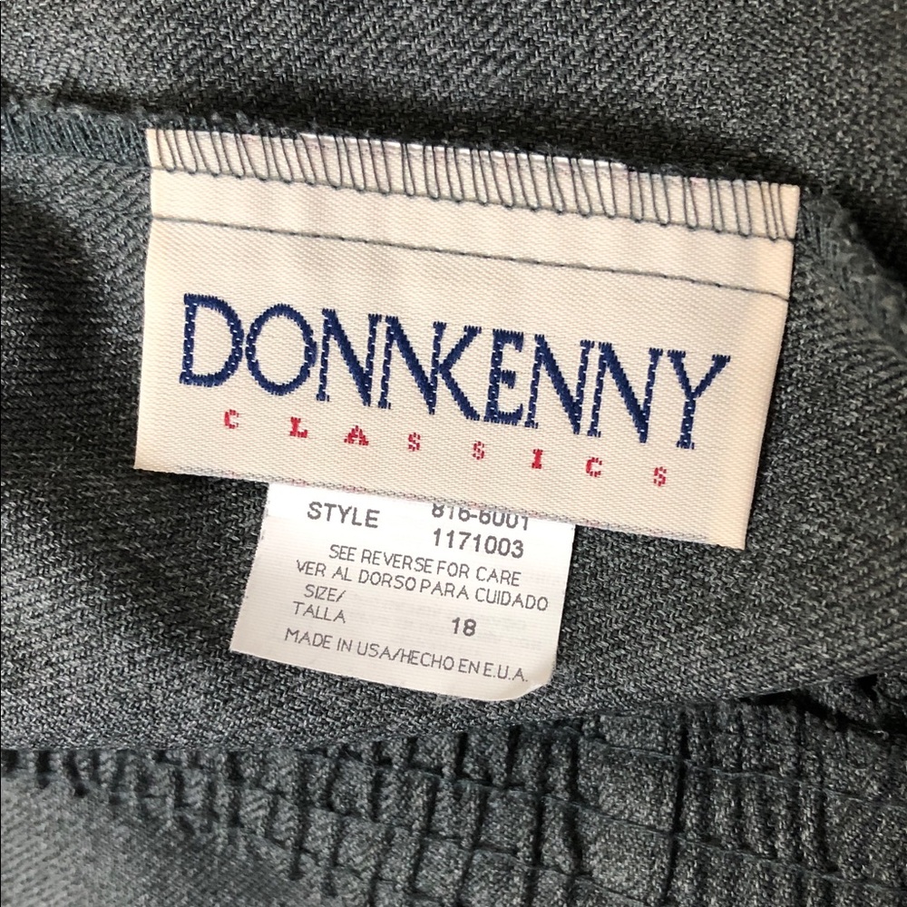 Vintage Donkenny Elastic Waist Tapered Trousers - Charcoal Gray Sz 18 (V1) - Picture 7 of 8